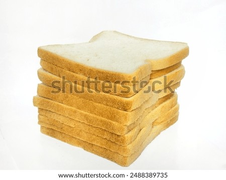white bread isolated on a white background.