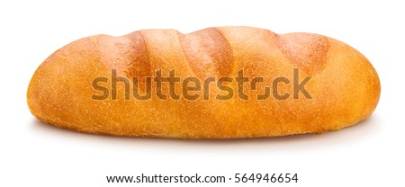 white bread loaf isolated