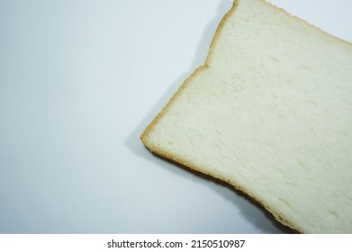A white bread on a white background