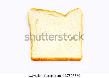 White Bread Slice Isolated On White Stock Photo Edit Now 137523860