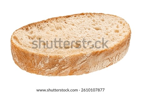 White bread slice isolated on white background