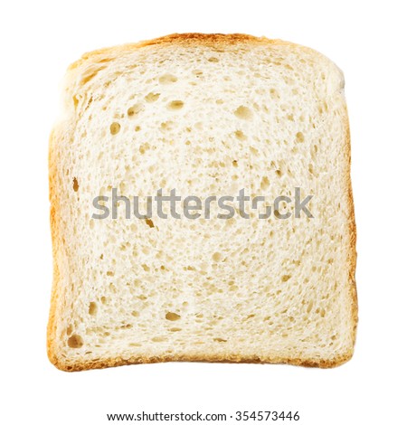 White Bread Slice Isolated On White Stock Photo Edit Now 354573446