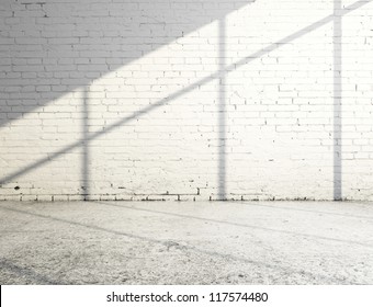 White Brick Room And Sunlight