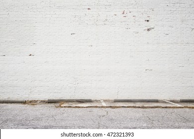 White Brick Wall Background