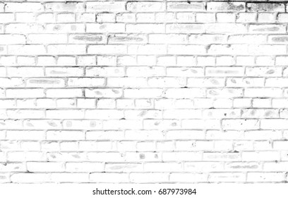 white brick wall background in rural room, - Shutterstock ID 687973984
