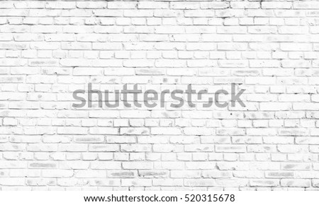 white brick wall background in rural room, 