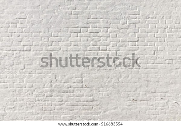 Welp Achtergrond van witte bakstenen muur. Whitewash​: stockfoto (nu PE-16