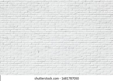 White brick wall backgrounds, brick room, interior texture, wall background.