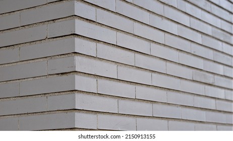 White Brick Wall Corner As A Background
