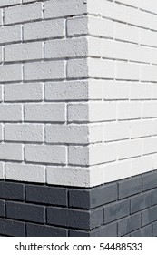 White Brick Wall Corner For Background