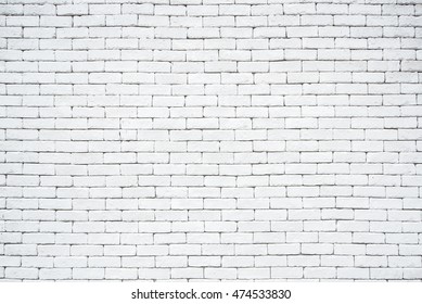 White brick wall, Loft style use for background or texture - Shutterstock ID 474533830
