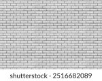 White brick wall seamless background texture image. Block masonry surface painted white. A modern interior and exterior and backdrop tile design. Built in running bond brickwork pattern.