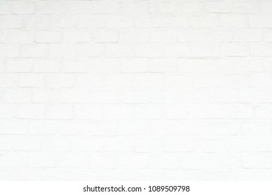 White Brick Wall Texture For Background  - Shutterstock ID 1089509798