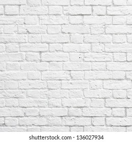 White Brick Wall Texture Or Background