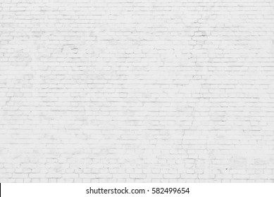 White brick wall texture background - Shutterstock ID 582499654