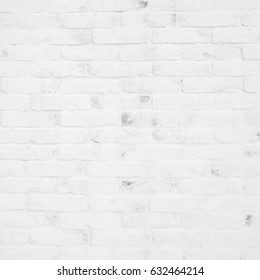 White brick wall texture background, interior design background, wallpaper