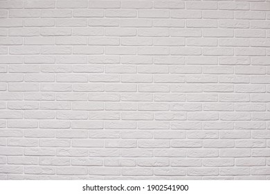 white brick wall texture for pattern background. copy space. High quality photo