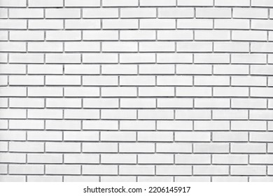 White Brick Wall Texture. Whitewashed Brickwork. Grunge Light Gray Background