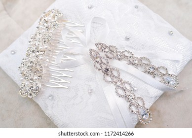 White Bridal Accessories For Wedding Background