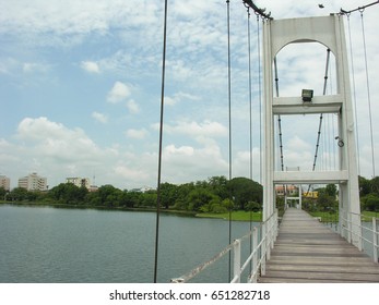 White bridge ,Pak Nam Pho, Nakhon Sawan - Shutterstock ID 651282718