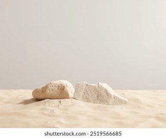 Podio piedra blanca y