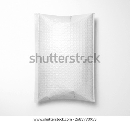 White bubble wrap packaging isolated on white background
