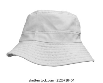 white bucket hat isolated on white - Shutterstock ID 2126718404