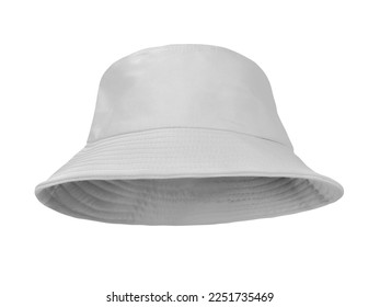 White bucket hat isolated on white background - Shutterstock ID 2251735469