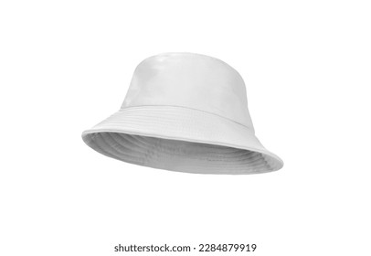 White bucket hat isolated on white background - Shutterstock ID 2284879919