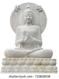 White Buddha White Background