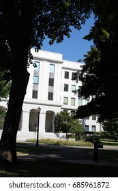 white building