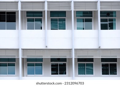white building with window background
