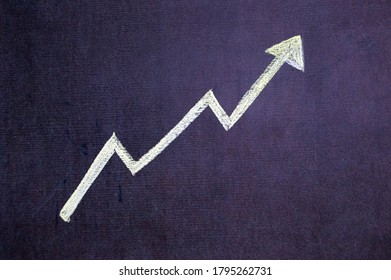 White business arrow success rise up finance chart. Increase market investment diagram on black background - Shutterstock ID 1795262731