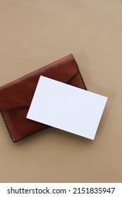 White Business Card And Card Case