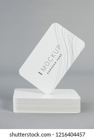 White business card design mockup