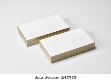 White Bussiness Card Mockup Isolated Whith Gold Side