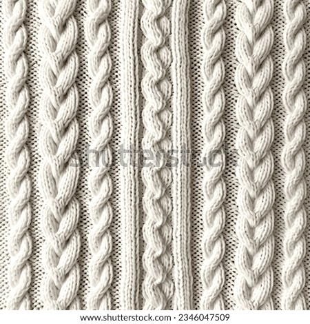 white cable knit pattern textured swatch