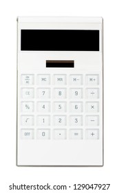 White Calculator Isolate