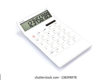 White Calculator On The White Background