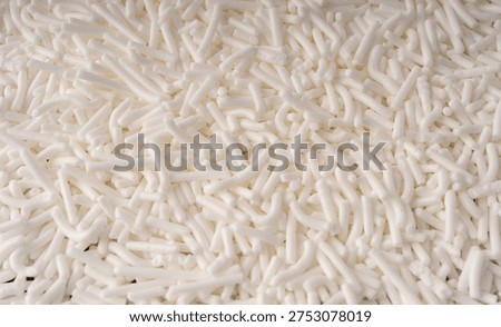 White Candy Sprinkle Texture Background, Donut Ice Sprinkles Macro Pattern, Sweet Color Glaze Banner, Many Small Vermicelli Mockup with Copy Space for Text