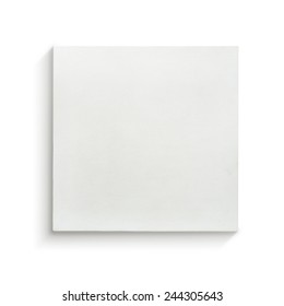 White Canvas Frame On White Background.