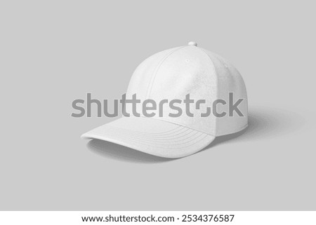White cap front view. Vector illustration