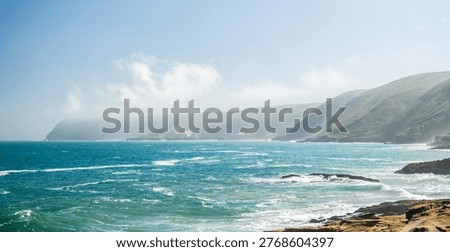 White Capped Waves Crash On The Shore Near Lobo Canyon On Santa Rosa island in Channel Islands National Park