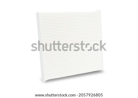 White Car filter of Air conditioning systems in cars with white background