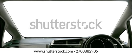 White car front windshield for background