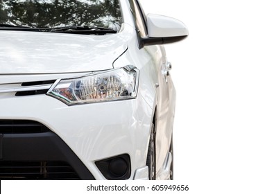 White Car Isolated On White Background