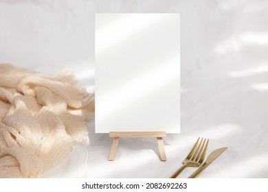 White Card 5x7 Mockup On Easel