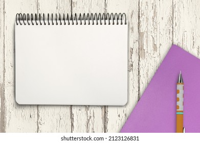 A White Card On Office Desk. Year Highlights Concept.