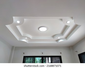 White ceiling in beautifully designed and interior rooms.