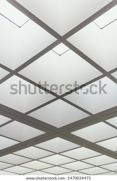 White Ceiling Neon Lights Room White Stock Photo Edit Now